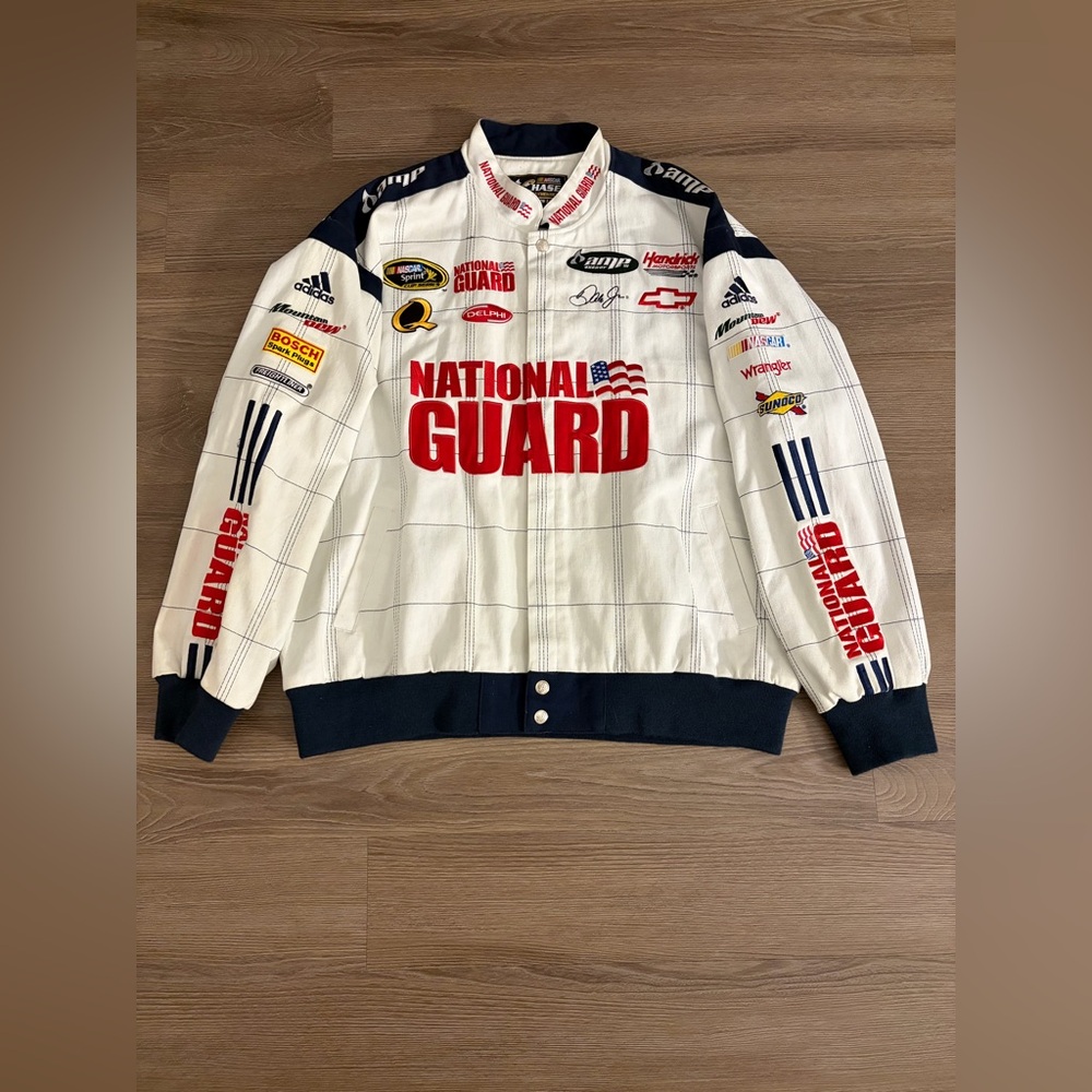 Vintage Dale Earnhardt Jr. National Guard Nascar Jacket XL men(read description)